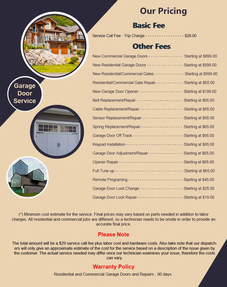 Garage Door Mobile Service Apache Junction, AZ 480-477-9929